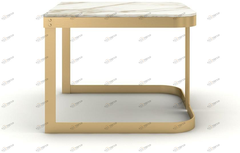 MARIONI Низкий квадратный мраморный журнальный столик Clark 02731/m