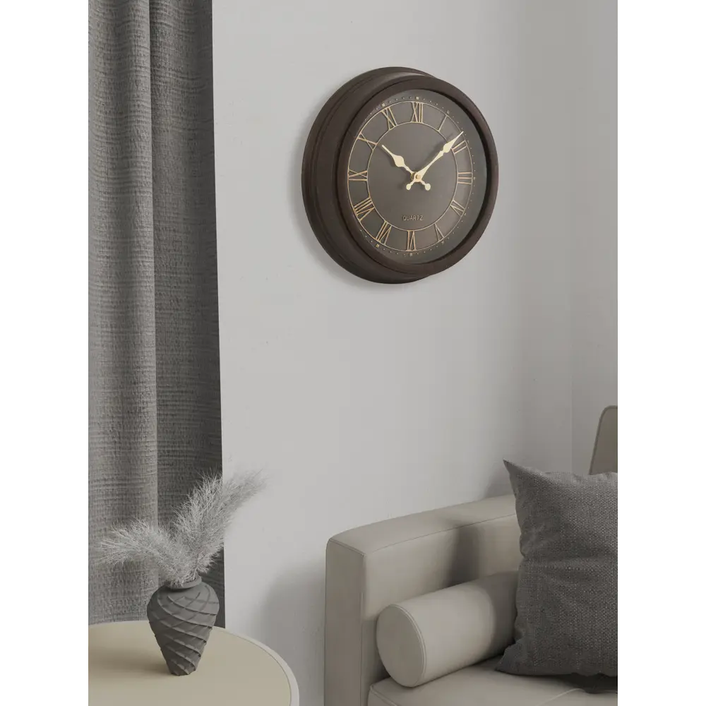 Часы настенные Dream River DMR круглые ø35.6 см цвет коричневый STLM-2166740 - Вид №4