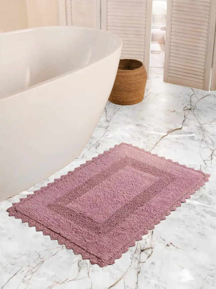 91009468 Коврик для ванной комнаты Arya Home Collection 8680943068309 90x60см цвет розовый STLM-0438347