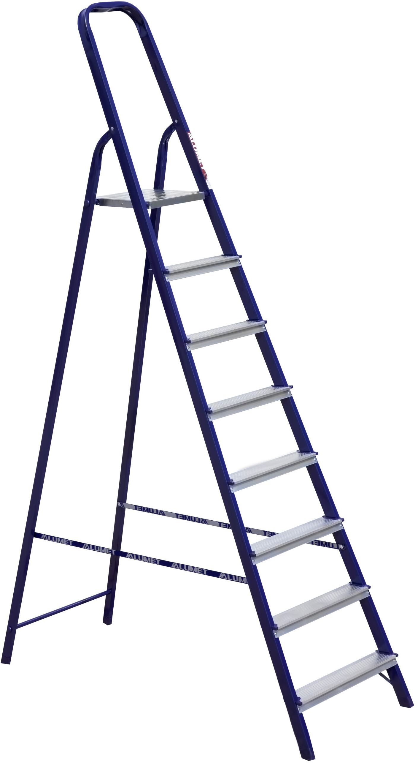 Стремянка стальная окрашенная с алюминиевыми ступенями    8 ст.