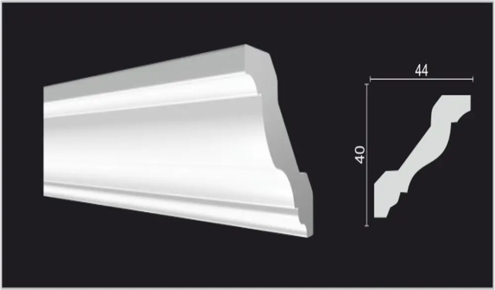 93871497 Плинтус потолочный дюропласт ударопрочный под покраску Decor-Dizayn DD21 белый 4x4.4x200 см STLM-0812831