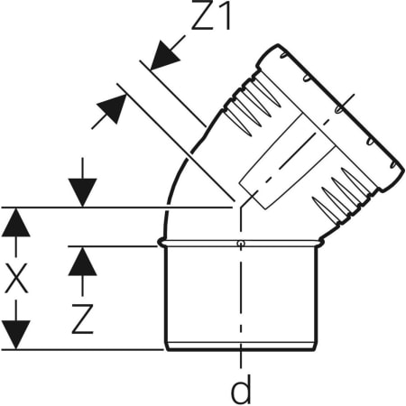 393.722.14.1 Отвод Geberit Silent-Pro Geberit  - Вид №13