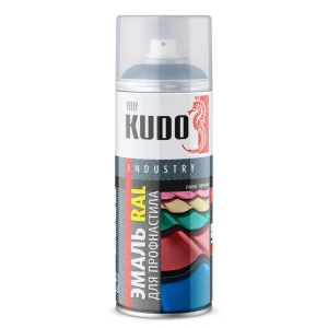 Эмаль аэрозольная для металлочерепицы KUDO акриловая глянцевая цвет сигнально-синий 520 мл