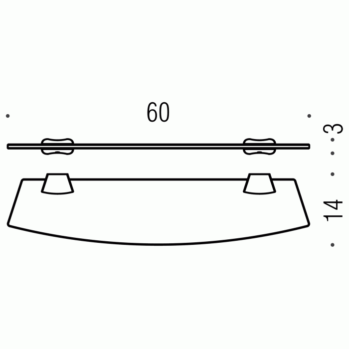 B2816 Полка 60 см COLOMBO LAND Colombo Design - Вид №2