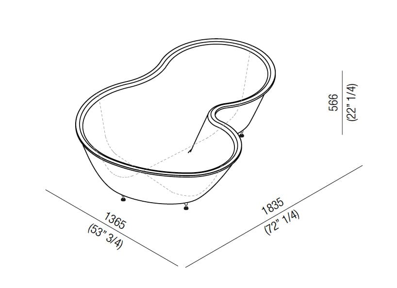 Встраиваемая ванна с твердой поверхностью Agape DR ARCH-00072335 - Вид №1