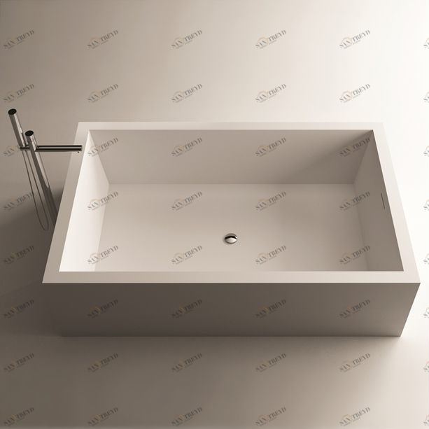 Moma Design Ванна из Corian 1800х1050х500 SQUARE DOUBLE белая TW03011166