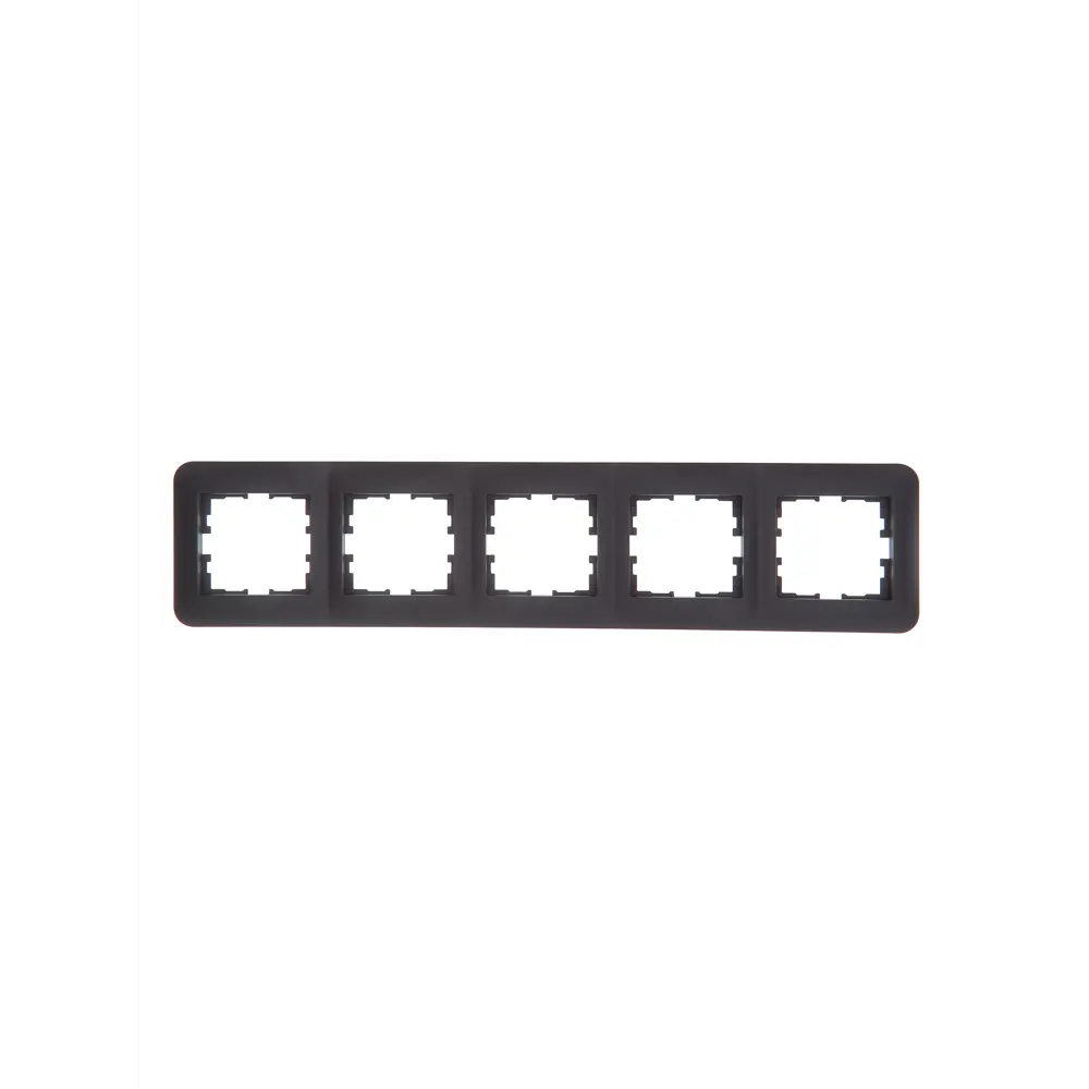 Рамка для розеток и выключателей Lezard Asti 5 постов горизонтальная цвет черный бархат STLM-2032317