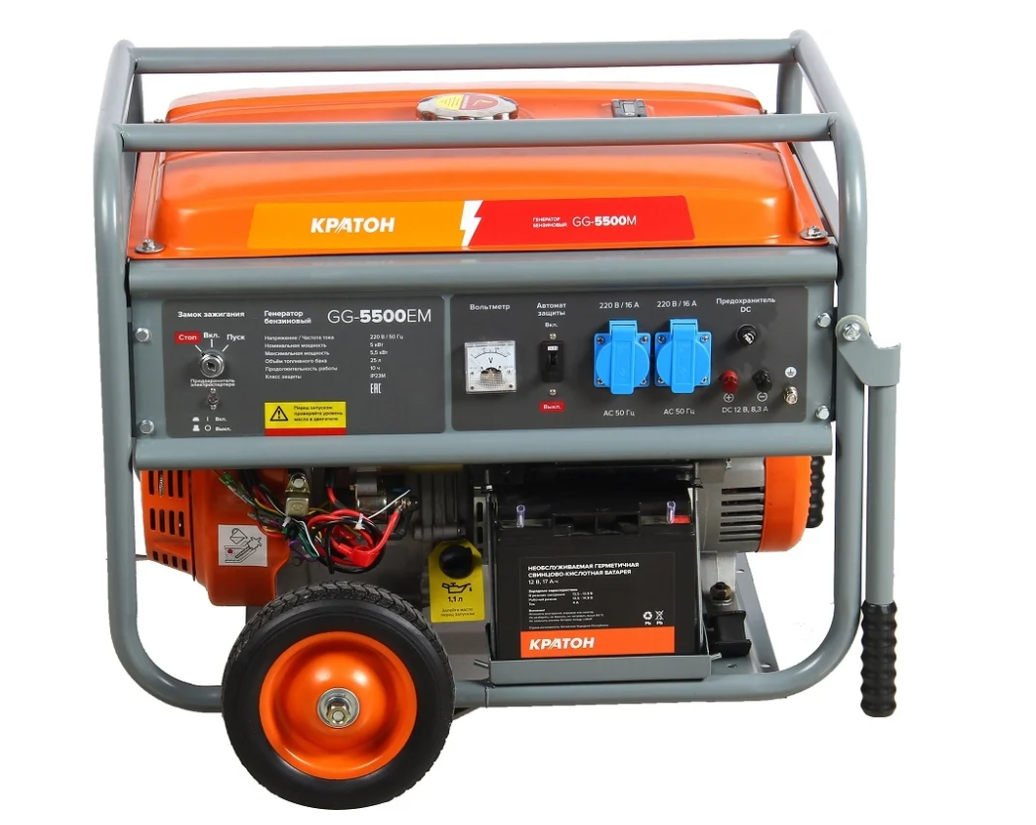 Электрогенератор   бензиновый Кратон GG-5500EM 9126388 STDN-0032102 - Вид №1