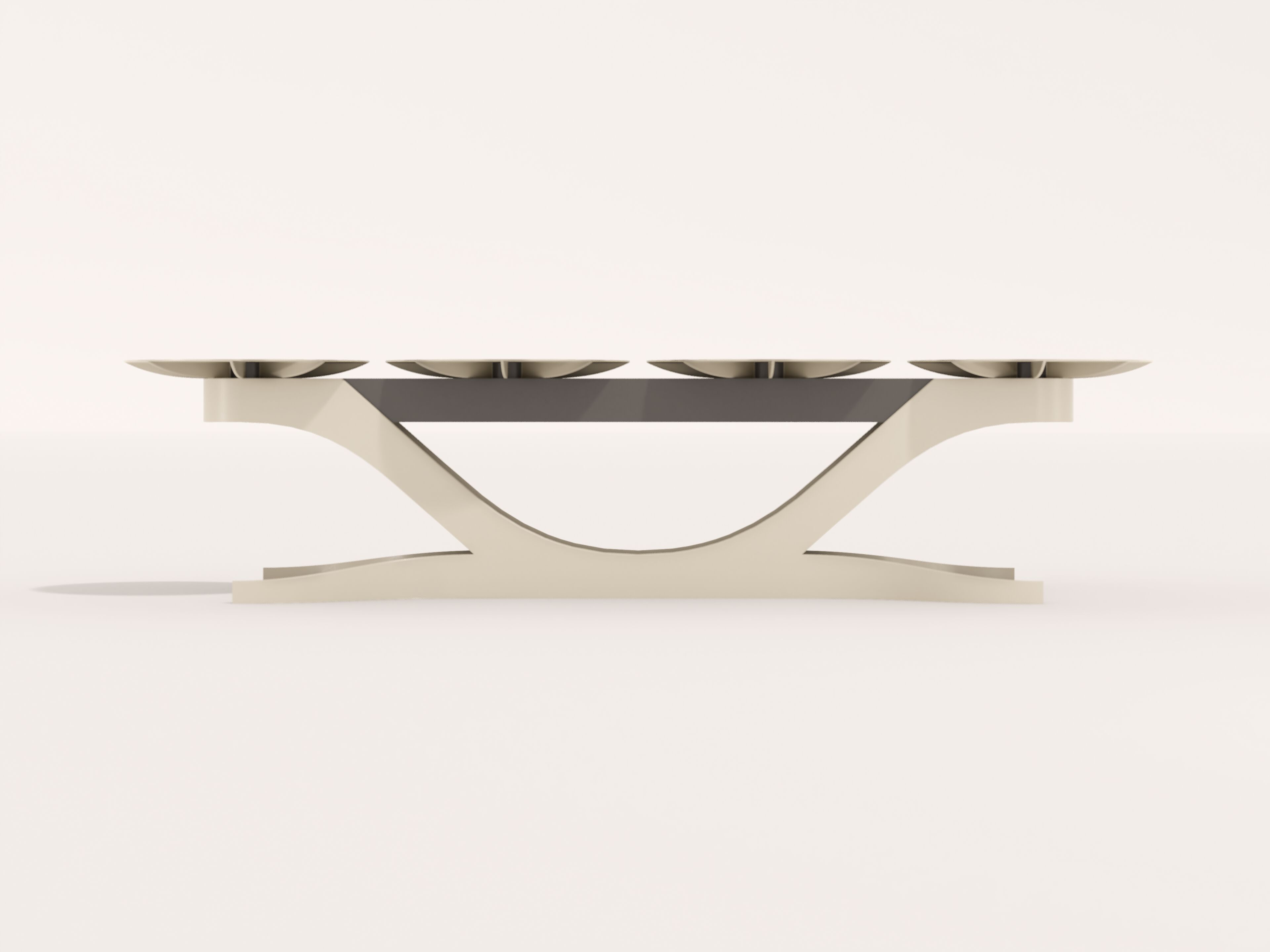 Модульная стальная скамья с порошковым покрытием на стержне CITYSì плющ ARCH-00127995 - Вид №1