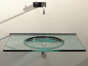 Кристалл прямоугольный одиночный подвесной умывальник