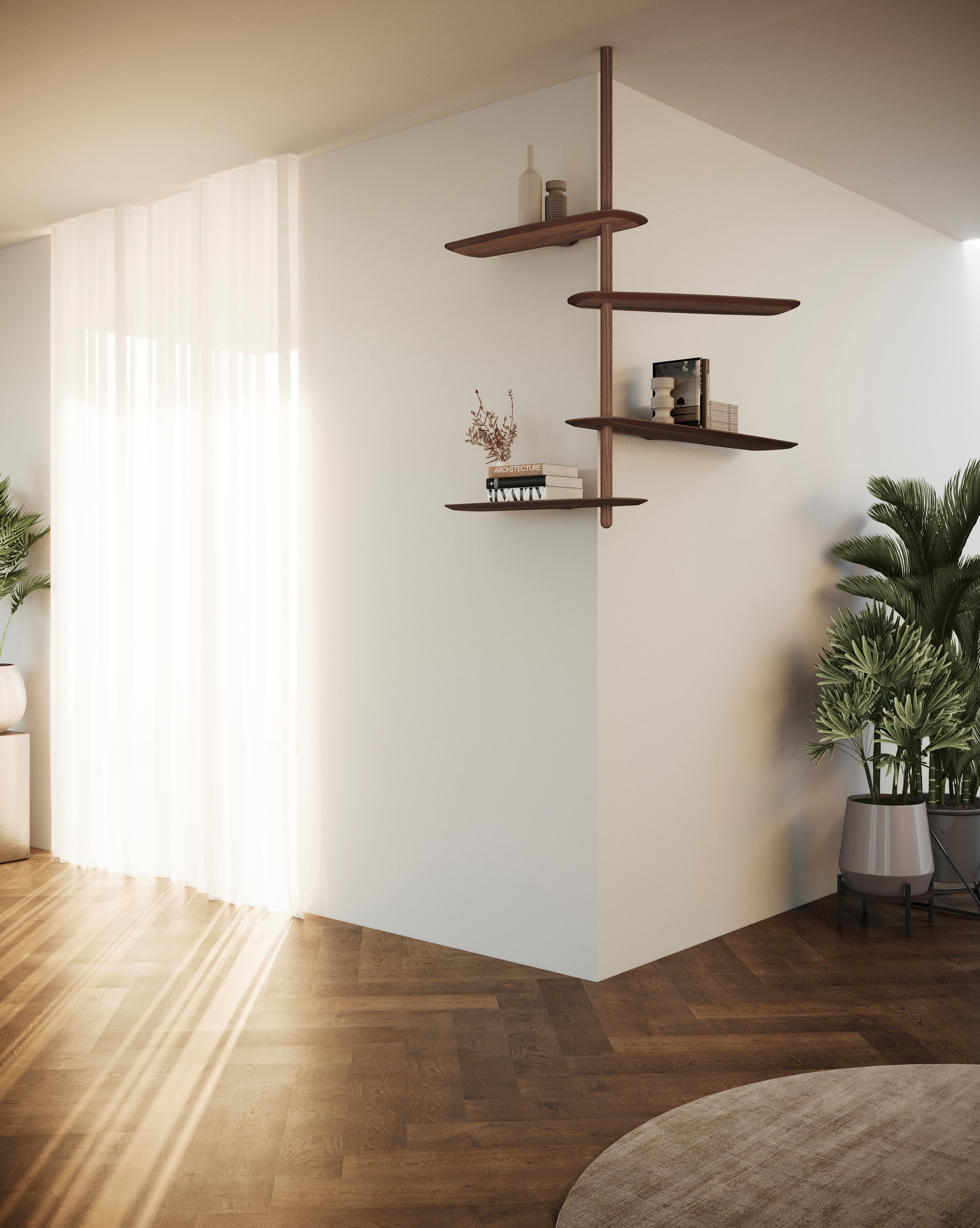 Модульная потолочная полка из шпона NOMON уникальная ARCH-00047381 - Вид №7