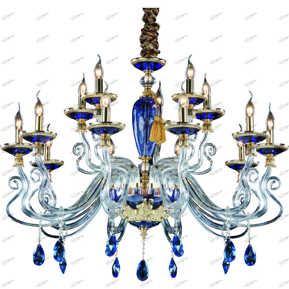 Подвесная люстра Divinare Simona 5125/11 LM-15 синяя DIVINARE ДИЗАЙНЕРСКИЕ, SIMONA BLUE 076573 Синий 