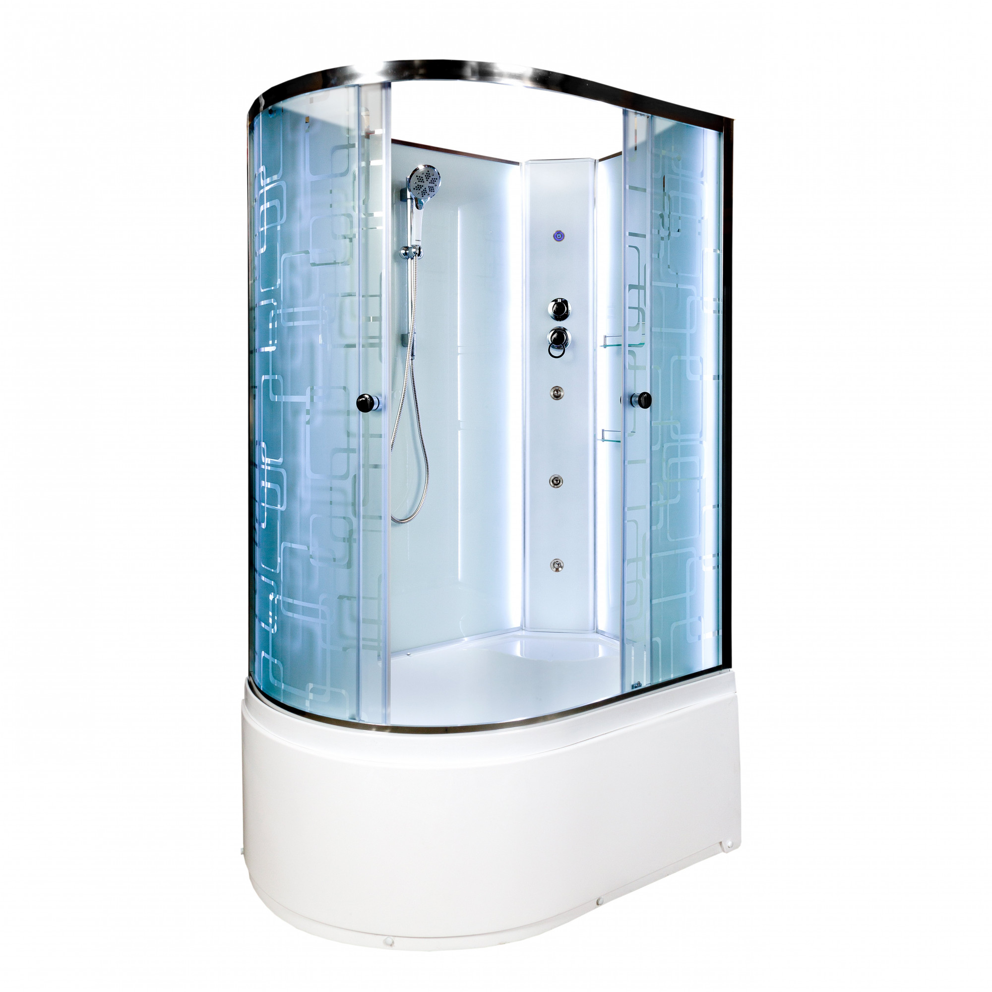 ЕМ2790 с гм. и эл. Душевая кабина DETO Серия ЕМ ЕМ4512 R N LED с гм.