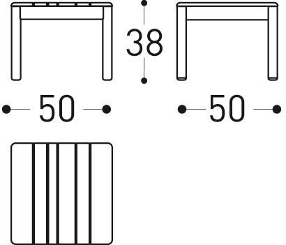 Varaschin Квадратный садовый столик из тика Barcode sun-id-1441842 - Вид №5
