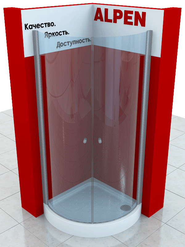 Душевая шторка ALPEN A160-90 A160N-90 - Вид №2