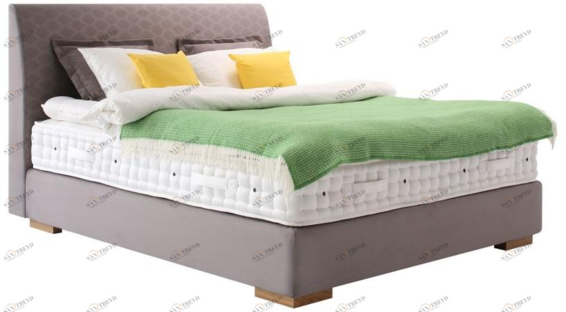 Heavens Двуспальная кровать из ткани с мягким изголовьем sun-id-1371995