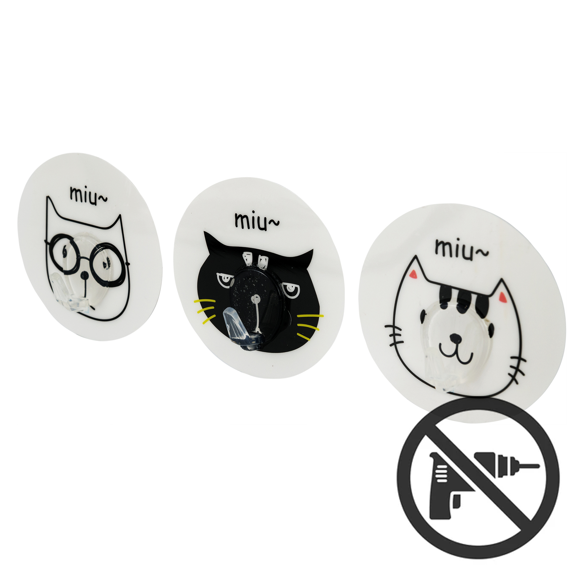 Gromell Cats Pets: самоклеящиеся крючки для ванной с дизайном животных 82506019 STLM-0028854