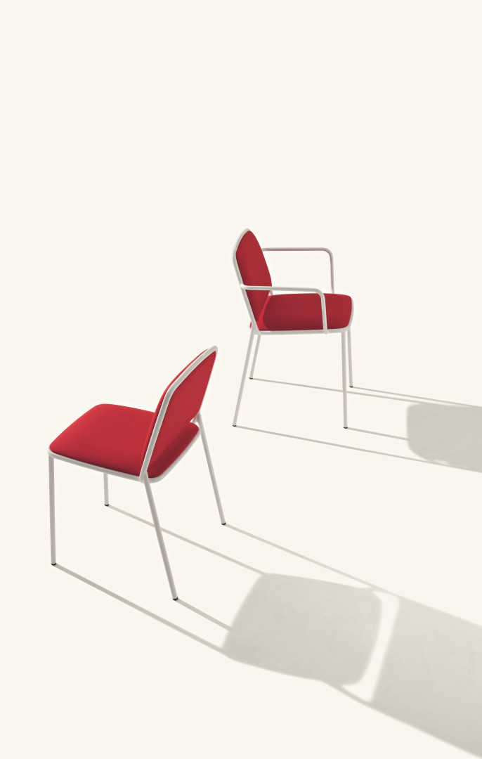 Ring 670 Стул со стальным каркасом, 4 ножки. Сиденье и спинка мягкие. Et al. Ring - Вид №1