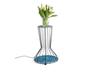 Круглый стальной журнальный столик для гостиной