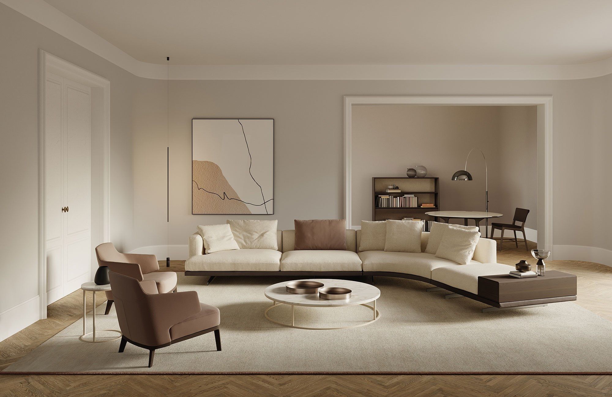 Кожаное кресло с подлокотниками Frigerio Аманда ARCH-00030255 - Вид №3