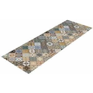 91244031 Коврик вырезной icarpet PRINT антискользящий (132) Плитка Тоскана 60x200 см мультиколор STLM-1056821