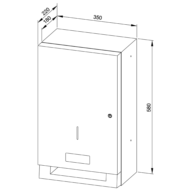 727476 Электронный диспенсер рулонов бумаги с питанием от батареи WP1611 WAGNER_EWAR A-LINE Wagner Ewar  - Вид №1