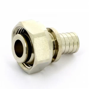 Соединитель надвижной-В Rehau 16 x 3/4"EK никелированный, DZR-латунь