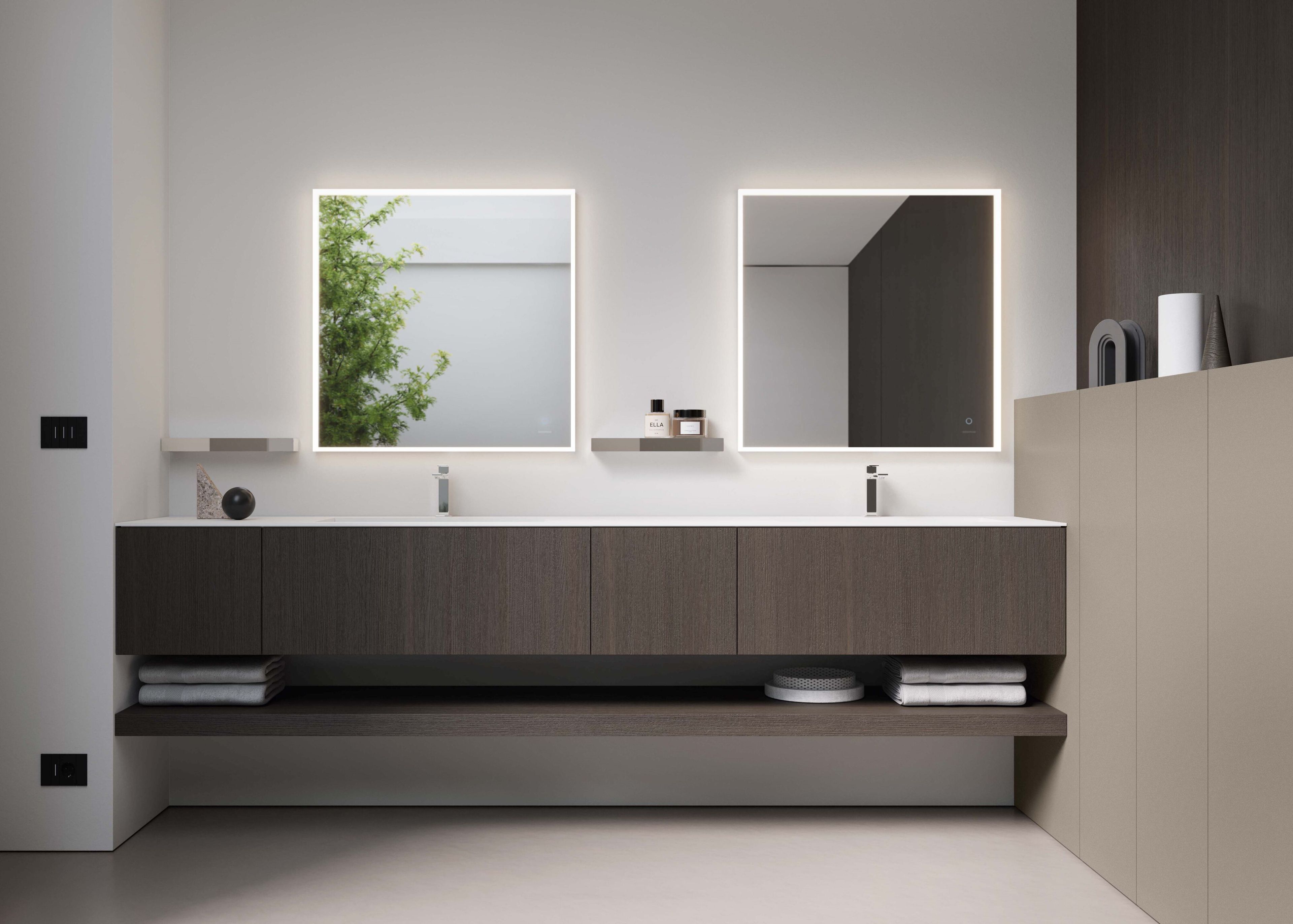 Квадратное зеркало со встроенным настенным освещением Ideagroup JOULE ARCH-00105924 - Вид №2