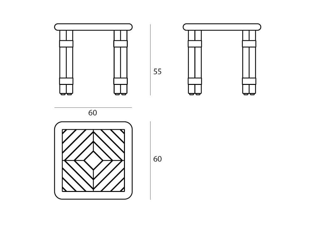 Квадратный стол из тикового дерева Il Giardino di Legno Lignes ARCH-00041240 - Вид №4