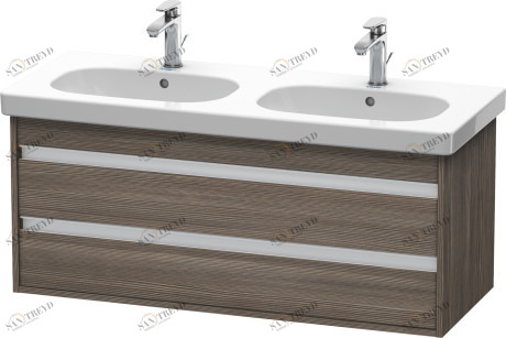 KT664905151 Тумбочка подвесная Ketho #KT6649 1150 x 455 мм Сосна коричневая, декор Duravit