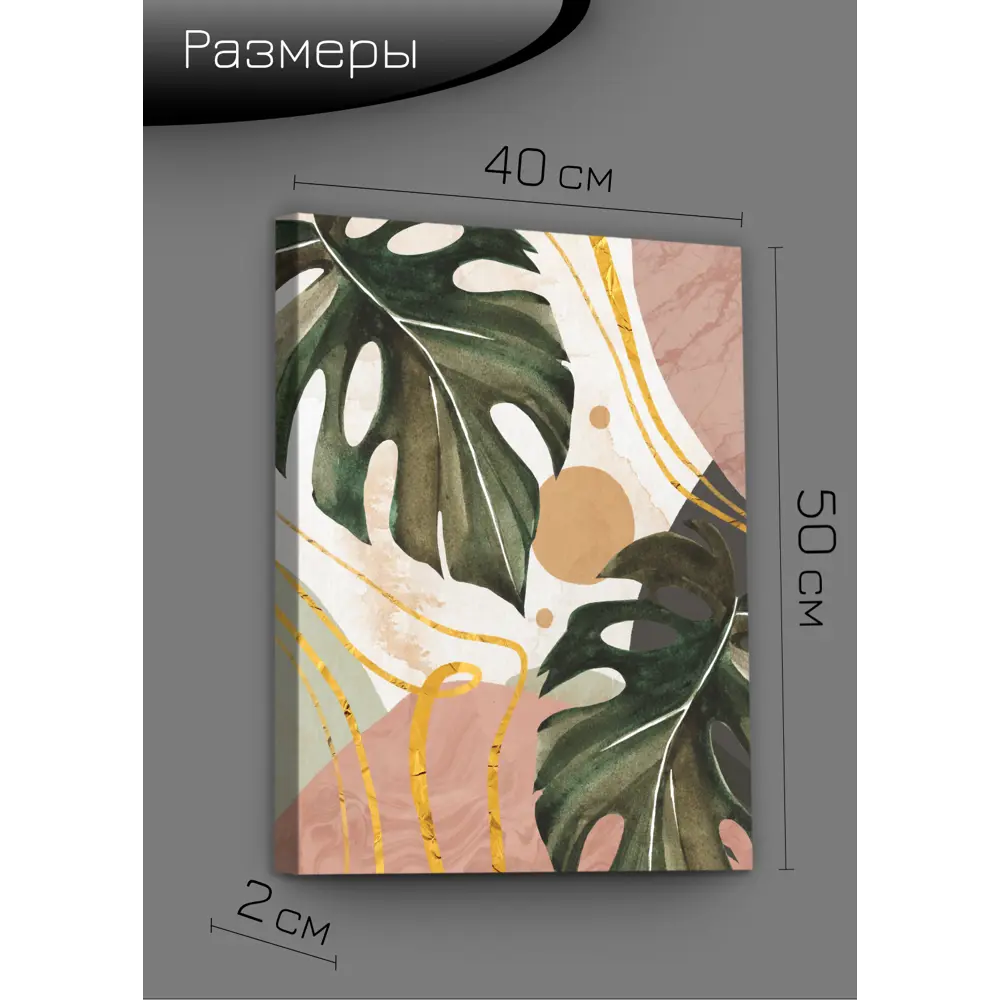 Картина на холсте Ботаника Бохо 2 40x50 см FBRUSH STLM-2096168 - Вид №7