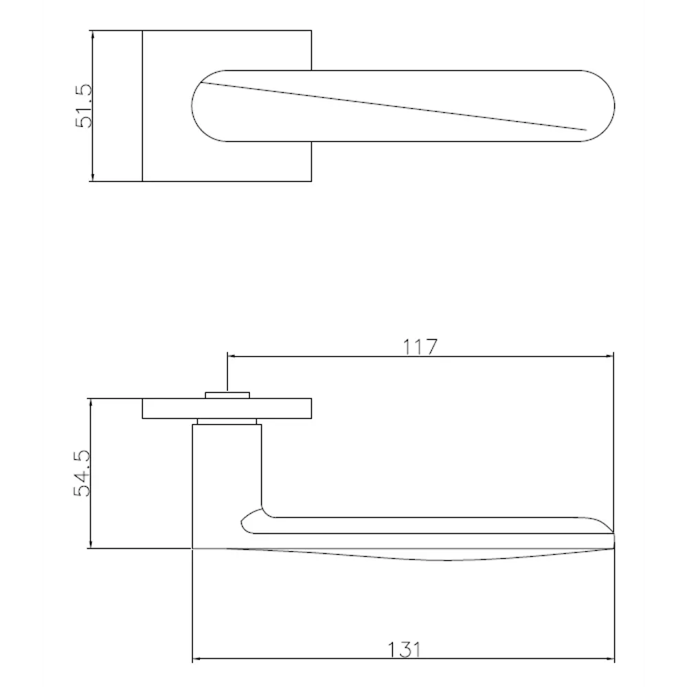 Дверные ручки Edson EDS-122B-Q2 — элегантный чёрный алюминий 85170397 STLM-0059393 - Вид №4