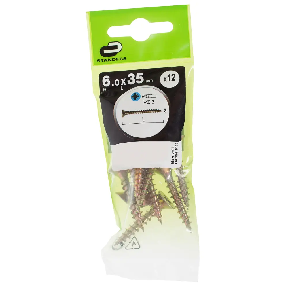 Саморезы универсальные Standers 6х35 мм цвет жёлтый, 10 шт STLM-2101826 - Вид №1