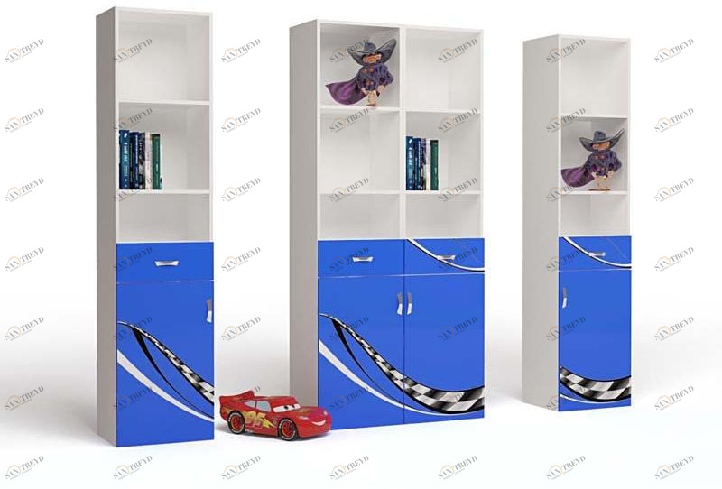 Стеллаж узкий ABC-KING правый синий 4631147956415