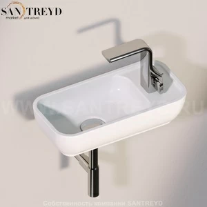 PS40LD9016 Подвесная раковина настенная прямоугольная Ceramica Flaminia Pass белая