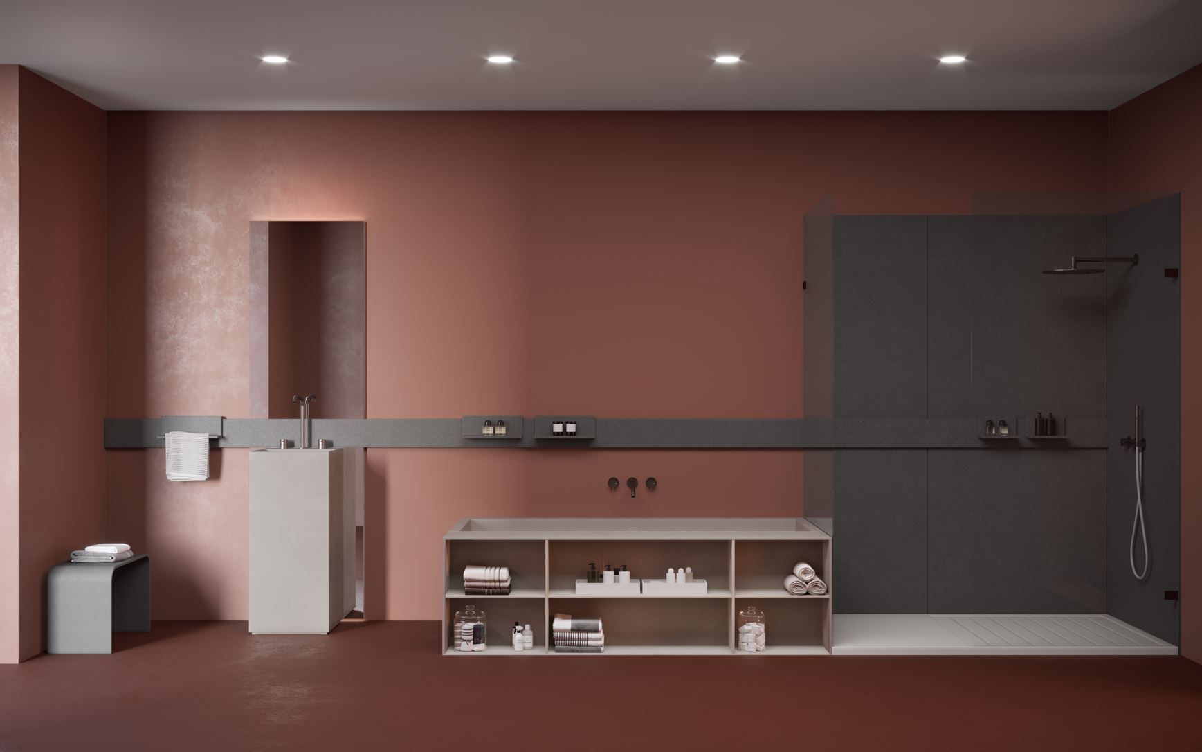 Мебель для ванной комнаты Corian® Acquapazza чистый ARCH-00050421 - Вид №1