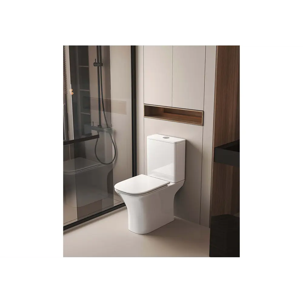 Унитаз-компакт Aquatek Optima Square безободковый двойной смыв цвет Optima Plus Square STLM-2205395 - Вид №6