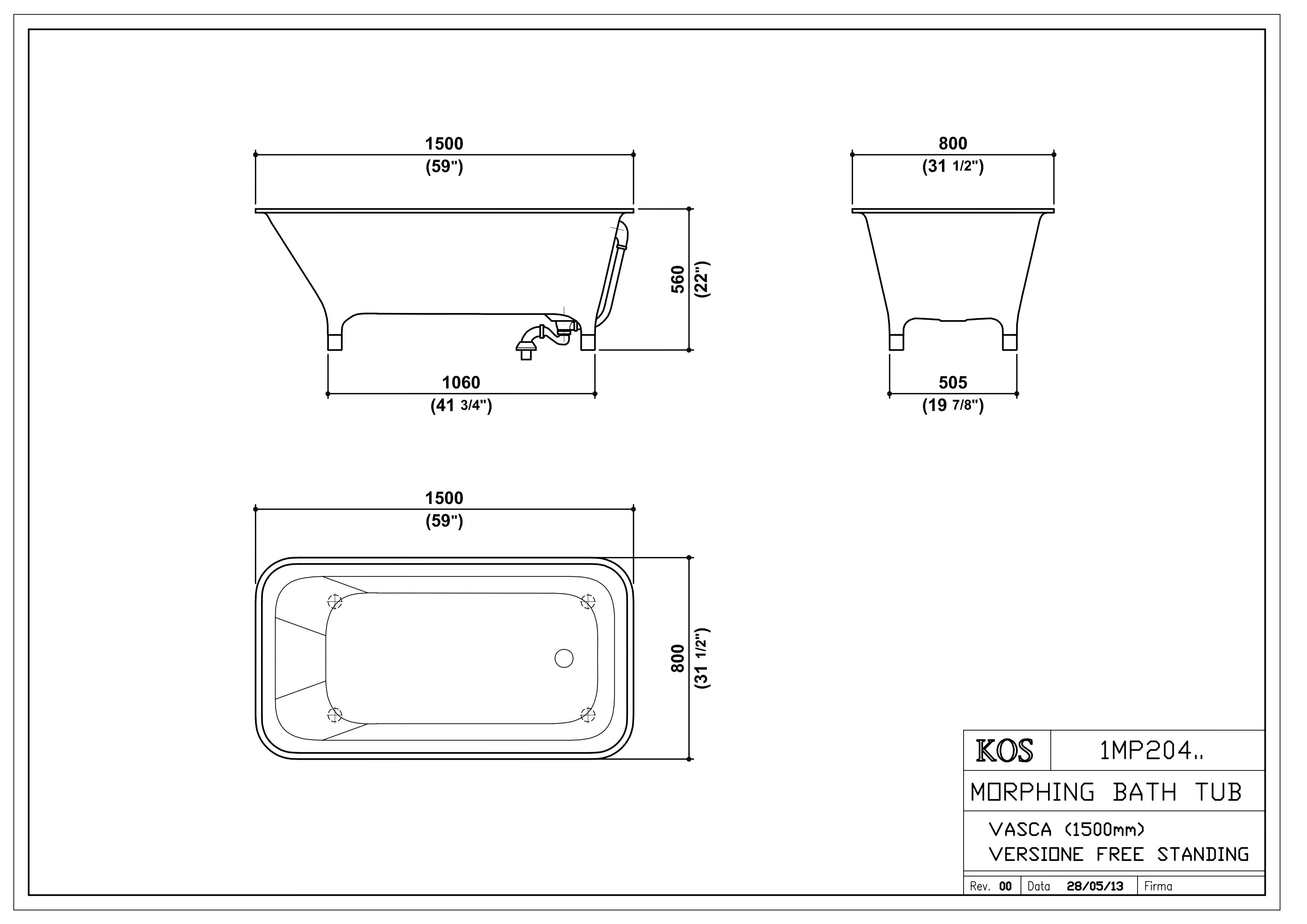 Прямоугольная ванна Zucchetti морфинг ARCH-00058812 - Вид №8