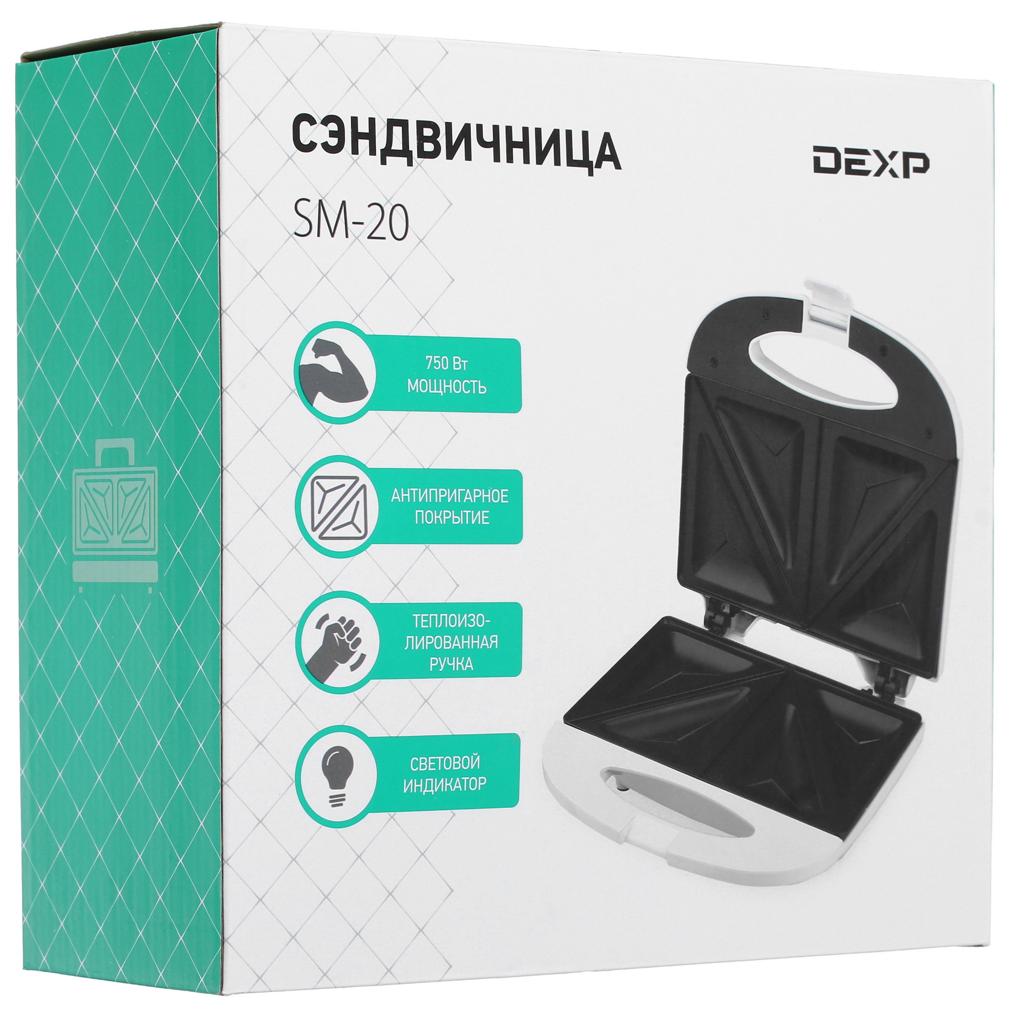 1320100 Сэндвичница DEXP SM-20 белый STDN-0046733 - Вид №7