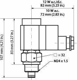 Danfoss EVM - электромагнитные пилотные клапаны EVM (NC) Клапан соленоидный 027B1120  - Вид №3