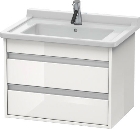 KT664307575 Тумбочка подвесная Ketho #KT6643 650 x 455 мм Лен, декор Duravit - Вид №2