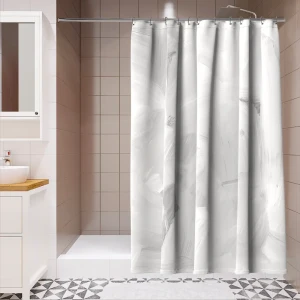 Штора для душа LEMER Marmora — серый минимализм 180x200 см 89384987