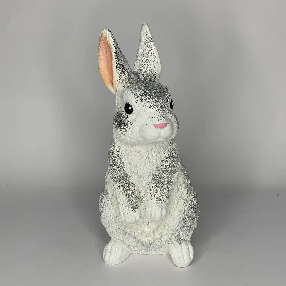 Копилка Зайчик бело-серебряная гипс Santreyd STLM-2081749 - Вид №4