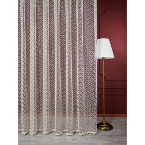 Тюль 1 м/п Бисер сетка 280 см цвет кремовый