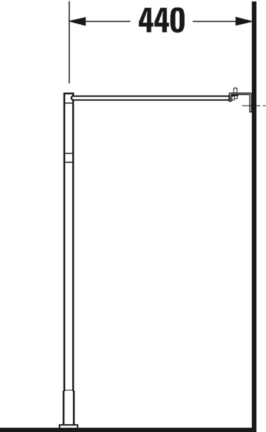 0030641000 Металлическая консоль Starck 3 #003064 Хром Duravit - Вид №4