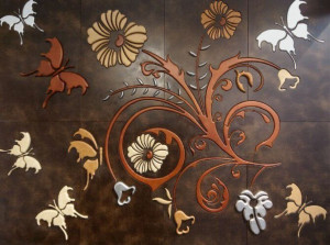 Трехмерная кожаная обивка