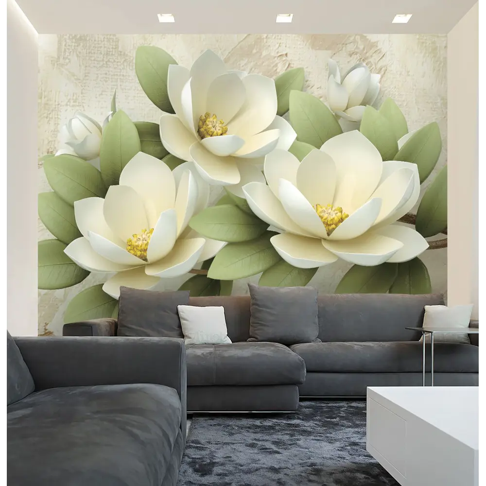 Фотообои «Веточка лотоса» 3D флизелиновые 300x270 см L12-959 FBRUSH 3D FLIZART STLM-2103703 - Вид №2