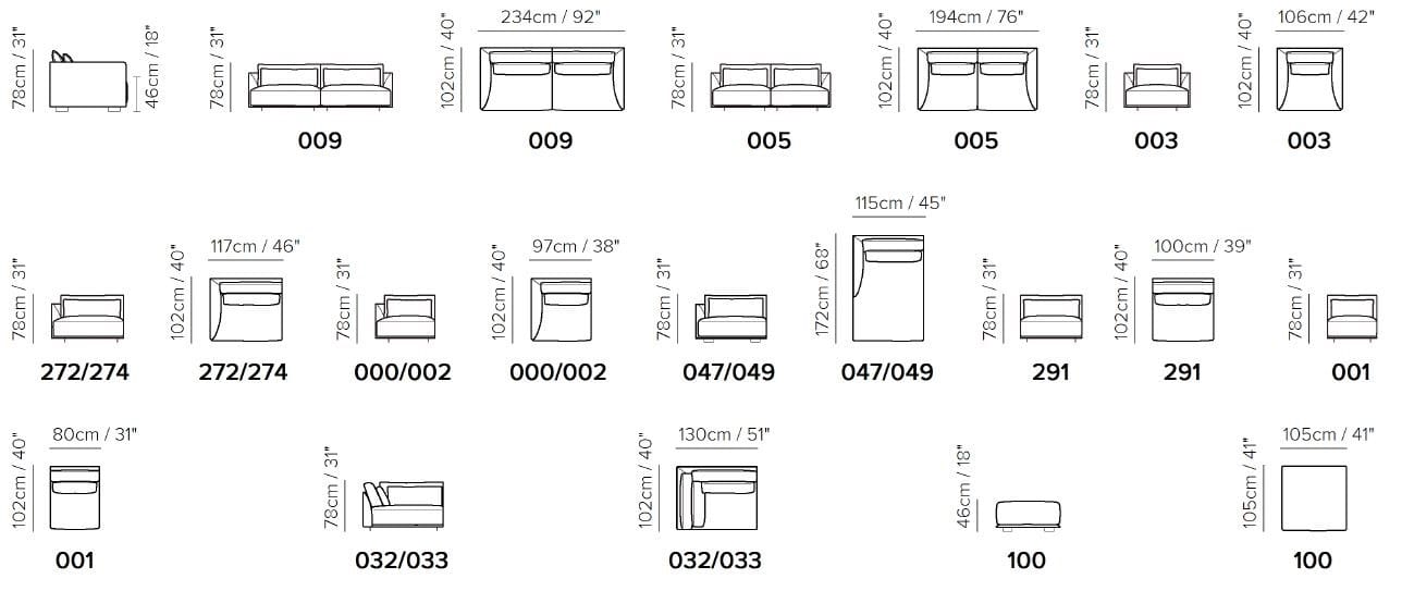 Кожаный угловой диван Natuzzi Italia Long Beach ARCH-00044575 - Вид №4