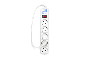 15888998 Фильтр-удлинитель PC 0,5м 5р, бел. 10А/2,2кВт SPG-B-0,5М-WHITE Power Cube