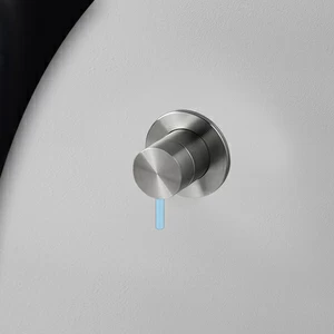 Смеситель для душа сталь матовая с голубой ручкой Toki Radomonte TKI8SCIL27